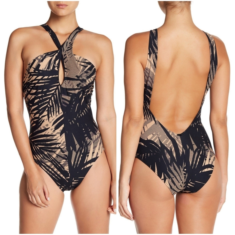 Amoressa Jinx Halter One Piece Swimsuit 12 NWT New